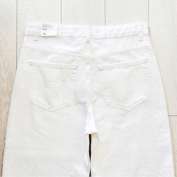 Mango white high waisted wide leg jeans - Picture 8 of 15